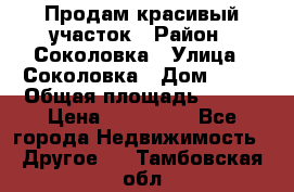 Продам красивый участок › Район ­ Соколовка › Улица ­ Соколовка › Дом ­ 18 › Общая площадь ­ 100 › Цена ­ 300 000 - Все города Недвижимость » Другое   . Тамбовская обл.